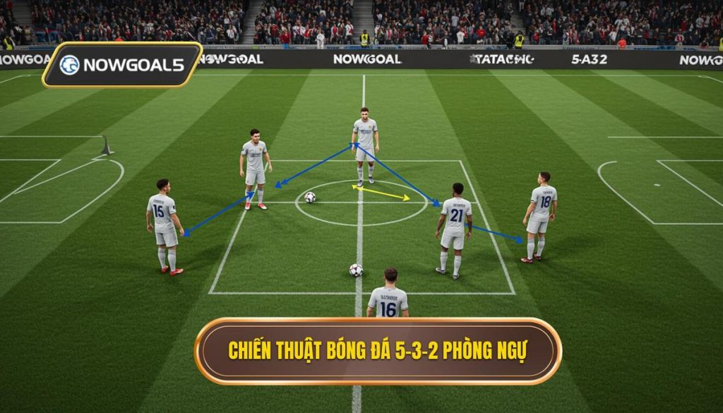 Chiến thuật bóng đá 5-3-2 phòng ngự