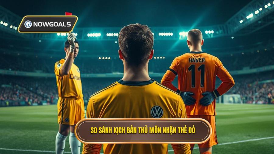 2. So sánh kịch bản thủ môn nhận thẻ đỏ